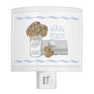 Luz de la noche del cuarto de baño del Hydrangea