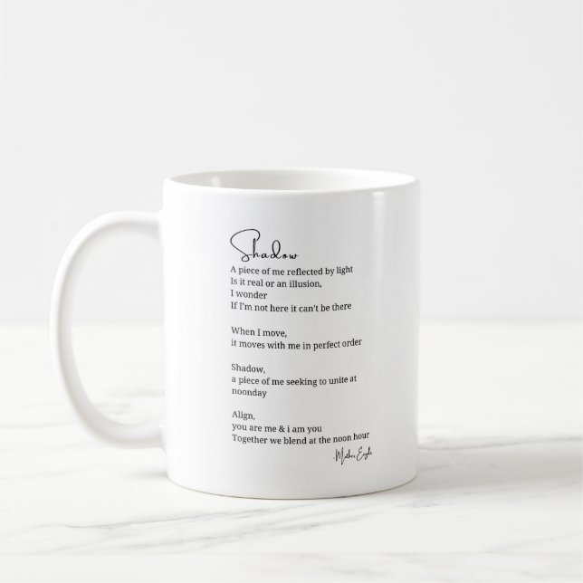 Luz de la sombra juntar poema café taza de té (Izquierda)