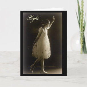 Luz de la tarjeta de felicitación del verso de la