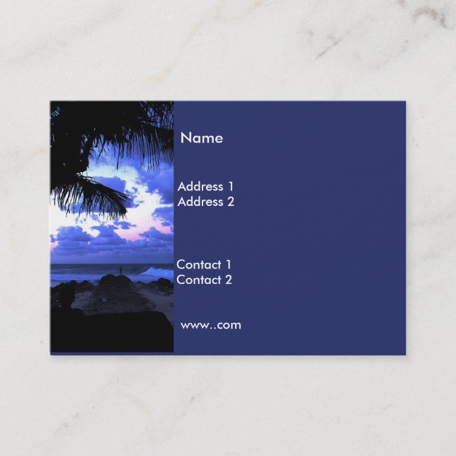 Luz de luna de la tarjeta de visita (Anverso)