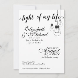 Luz de mi invitación a la boda de mi vida
