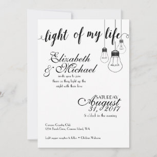 Luz de mi invitación a la boda de mi vida