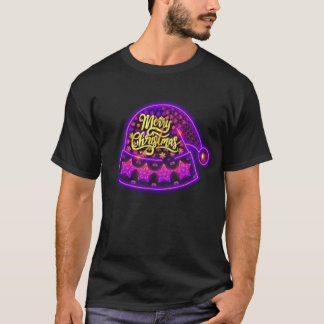 luz de neón gorra de invierno camiseta