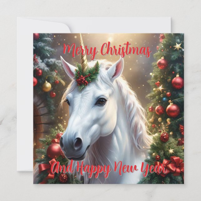 Luz de nieve: Unicornio, el Navidad encantado (Anverso)