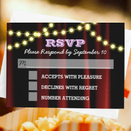 Luz de película Tarjeta RSVP Lilac Bat Mitzvah