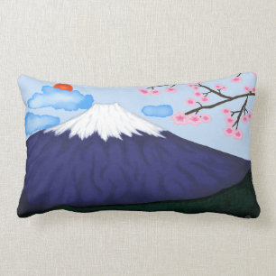Luz del monte Fuji y Cojín decorativo reversible