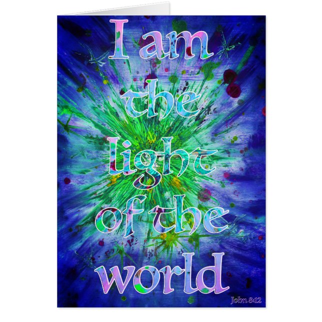 Luz del mundo Biblia cristiana Verse Art (Frente)