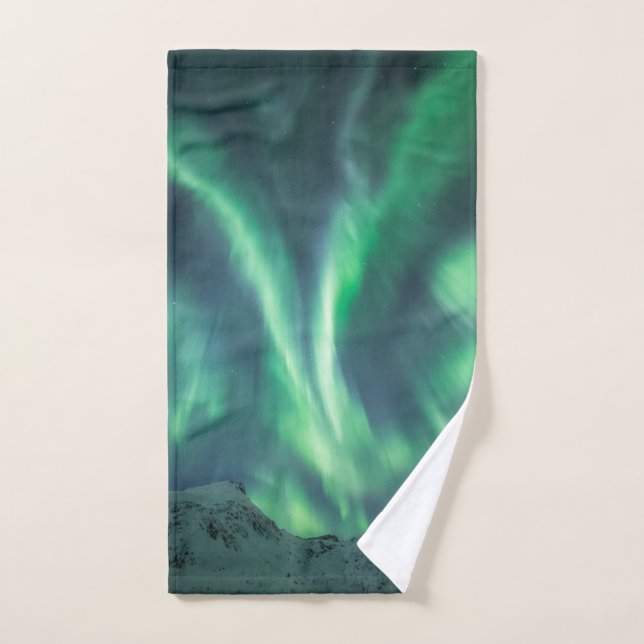 Luz del Norte Noruega (Toalla de mano)