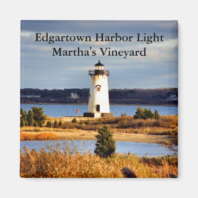 Luz del puerto de Edgartown, imán de Massachusetts (Frente)