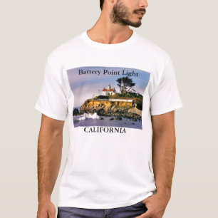 Luz del punto de la batería, camiseta de Californi