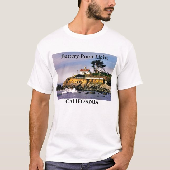 Luz del punto de la batería, camiseta de Californi (Anverso)