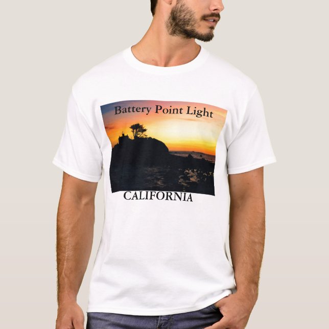Luz del punto de la batería, camiseta de Californi (Anverso)