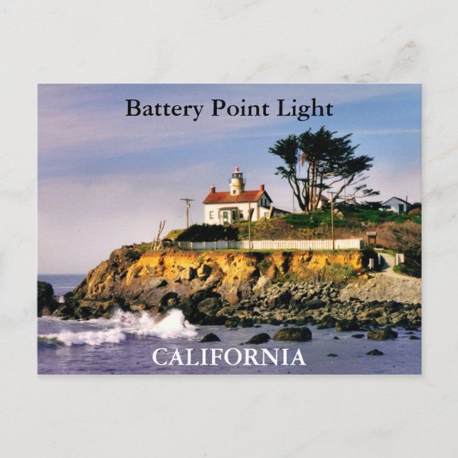 Luz del punto de la batería, postal de California (Anverso)