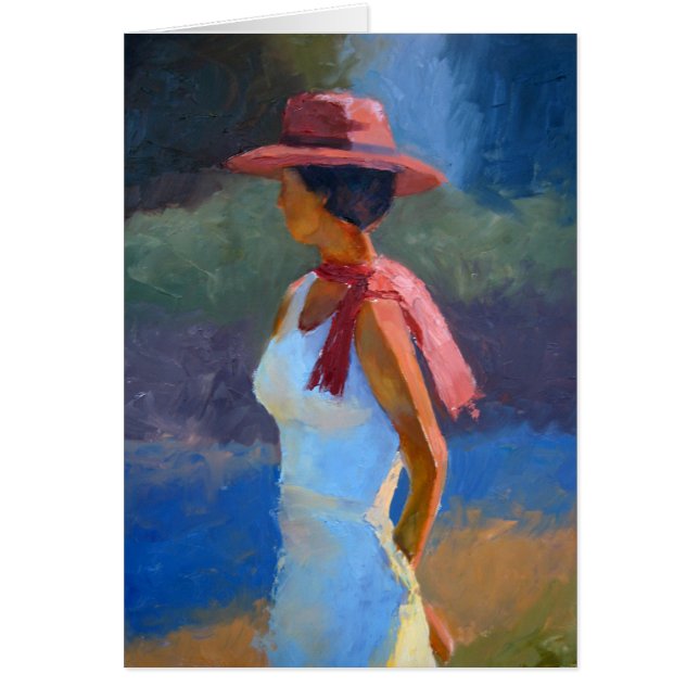 Luz del sol en señora en gorra (Frente)