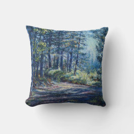 "Luz nocturna en el camino" almohada