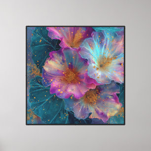 Luz Pulse Flor Abstracta en Lienzo