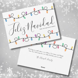 Luz simple Feliz Navidad - Tarjeta de Navidad