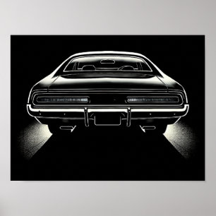 Luz Trasera Silencio: Arte de Coche Silueta Voidfo