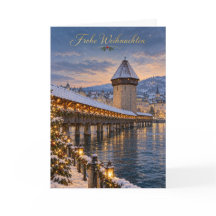 Luzern Kapellbrücke Feliz Navidad