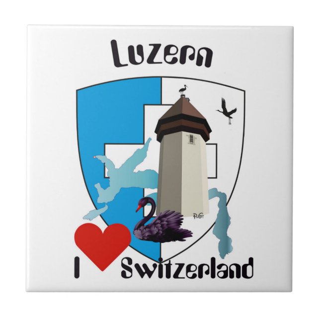 Luzern Suiza baldosa (Frente)