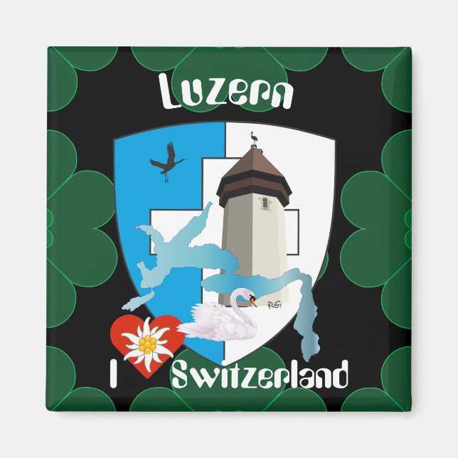 Luzern Suiza imán (Frente)
