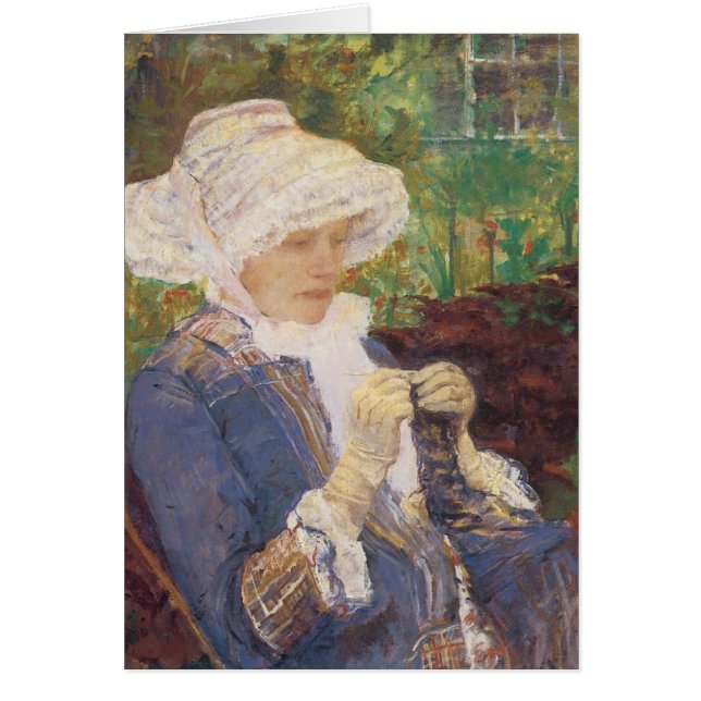Lydia Crocheting en el jardín de Marly, Mary Cassa (Frente)