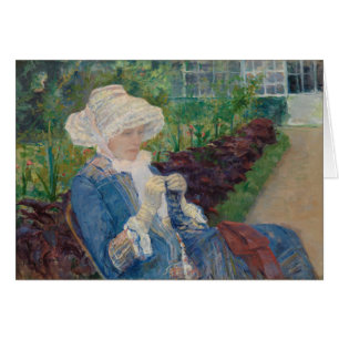 Lydia Crocheting en el jardín en margoso
