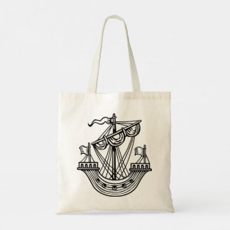 Lymphad (Barco Heráldico) - Bolsa Tote Negra