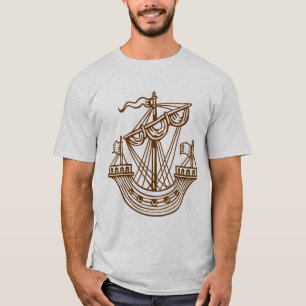 Lymphad (Barco heráldico) - Camiseta de nuez