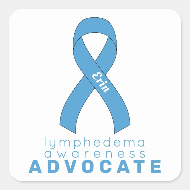Lymphedema Advocate Pegatina de la Plaza Blanca (Anverso)