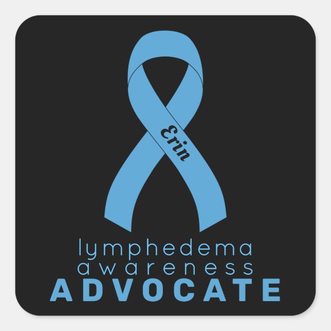 Lymphedema Advocate Pegatina de la Plaza Negra (Anverso)