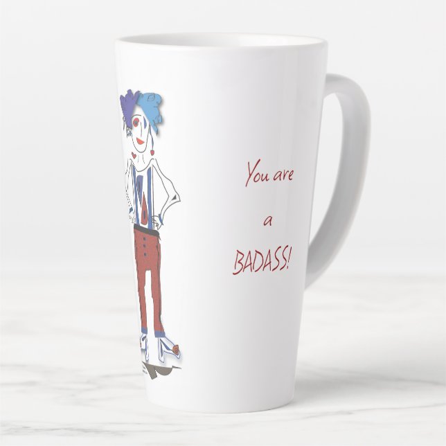 'Lyndsey' - ¡Eres un Badass! Taza de café latte (Ángulo derecho)