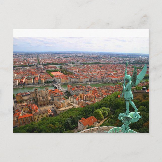 Lyon postal de Fourviére, Francia (Anverso)