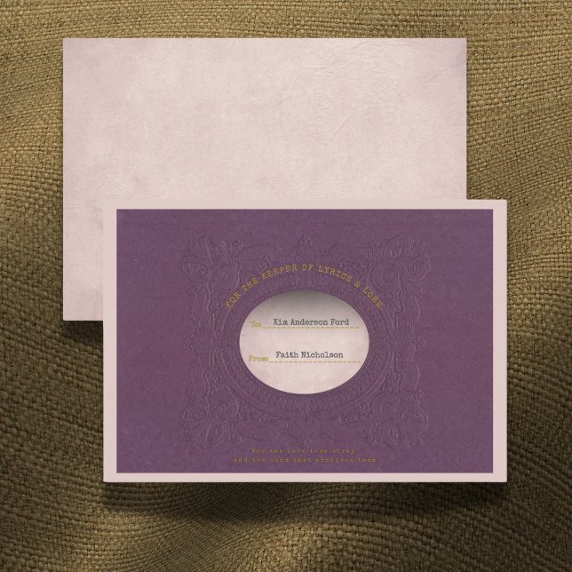 Lyric & Lore Graduation Gift Enclosure Insert Card (Subido por el creador)