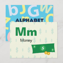 M es para dinero - Tarjeta Flash Alphabet