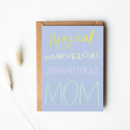 M es para la tarjeta de mamá