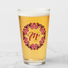 M Monograma Bonito Boho Cabaña Floral Bridesmaid