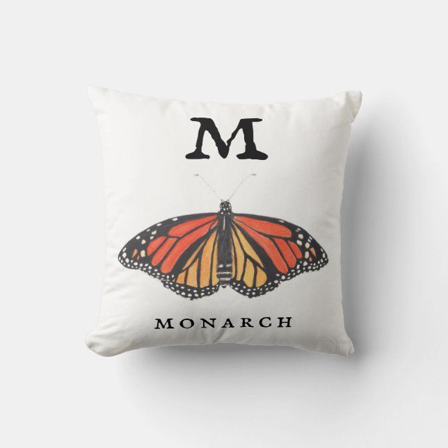 "M" para el Cojín decorativo Monarch y Ladybug (Anverso)