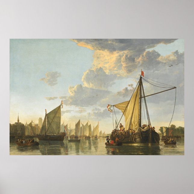 Maas en Dordrecht - Aelbert Cuyp Poster Bella Arte (Frente)