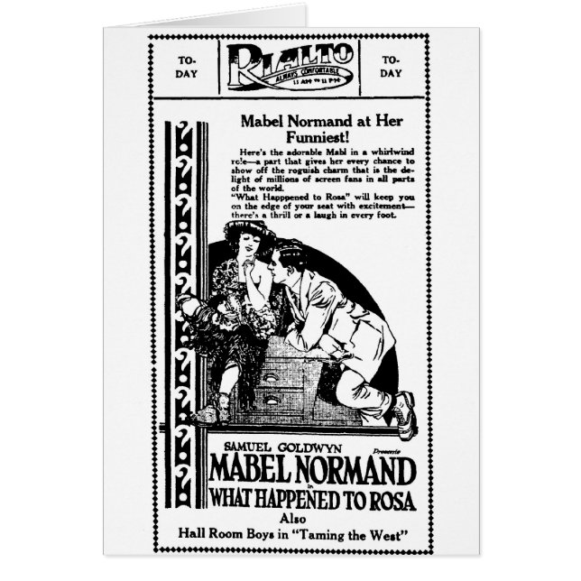 Mabel Normand qué sucedió a Rosa 1921 (Frente)