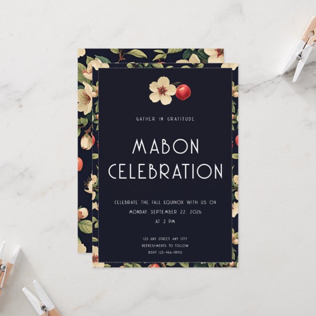 Mabon | Otoño | Invitación de la Rueda del Año (Anverso/Reverso In Situ)