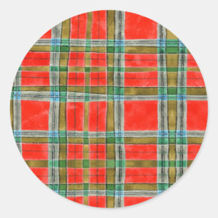MAC BAIN TARTAN Grandes Pegatinas redondos
