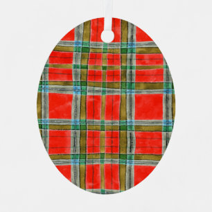 MAC BAIN TARTAN Ornamento Metalizado Oval
