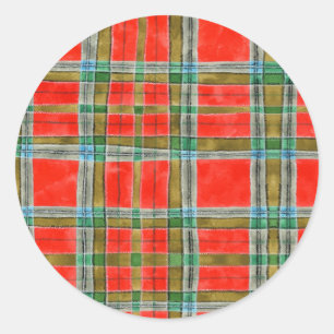 MAC BAIN TARTAN Pequeños Pegatinas redondos