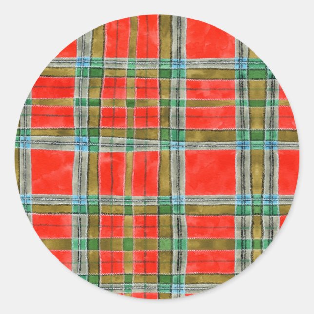 MAC BAIN TARTAN Pequeños Pegatinas redondos (Anverso)