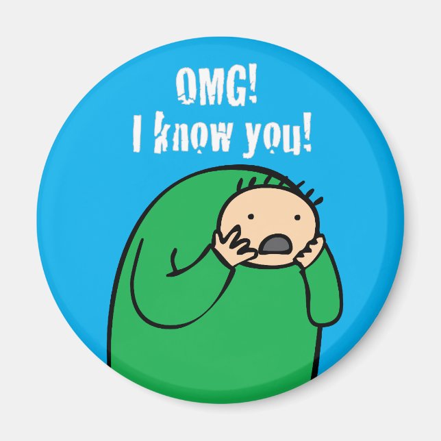 ¡Mac Dios mío! Imán (azul) (Frente)