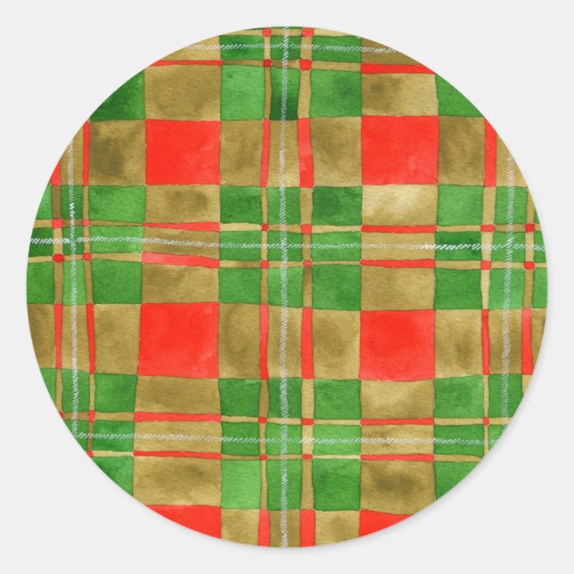MAC GREGOR TARTAN Grandes Pegatinas Redondos (Anverso)