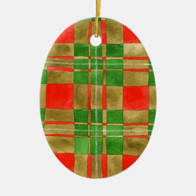 MAC GREGOR TARTAN Ornamento de ovario cerámico (Frente)