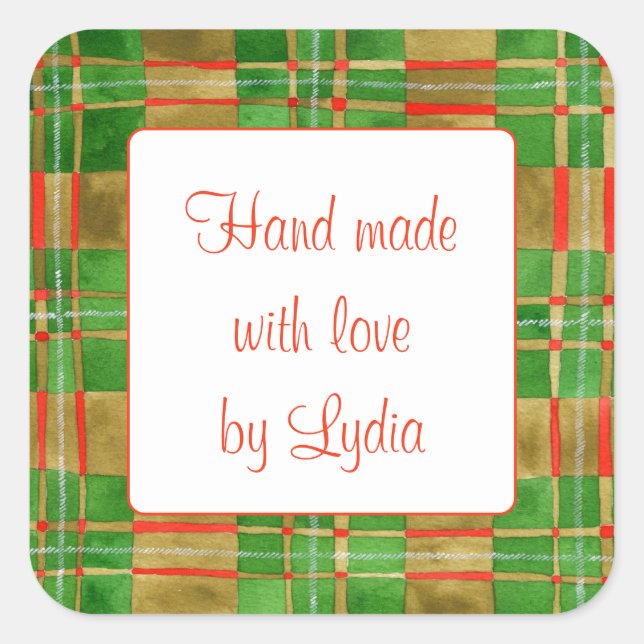 MAC GREGOR TARTAN Pegatinas cuadradas de 3" "Hecho (Anverso)