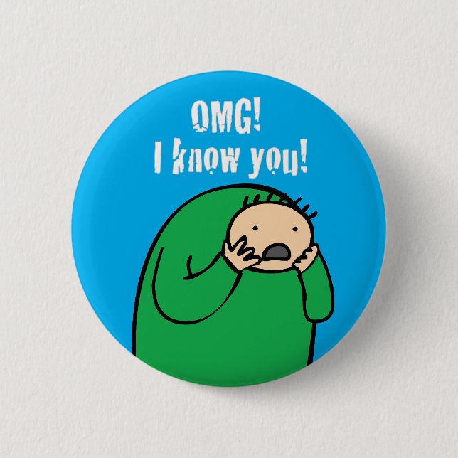 ¡Mac OMG! Botón (azul) (Anverso)